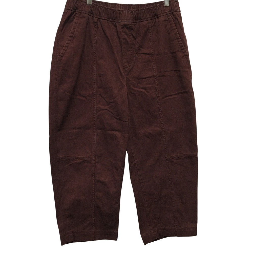 Old Navy Utility Barrel Pants Women's Large Petite Burgundy Gorpcore Earthy